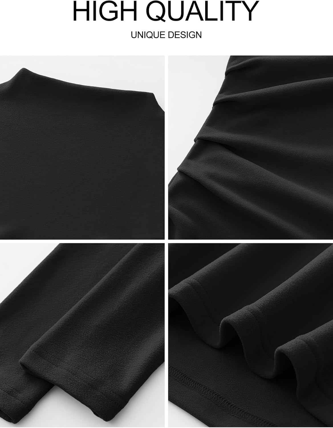 ANRABESS Women Long Sleeve Bodycon Dress Fall 2025 Mock Neck Formal Elegant Party Wedding Guest Cocktail Long Maxi Dresses - Image 6