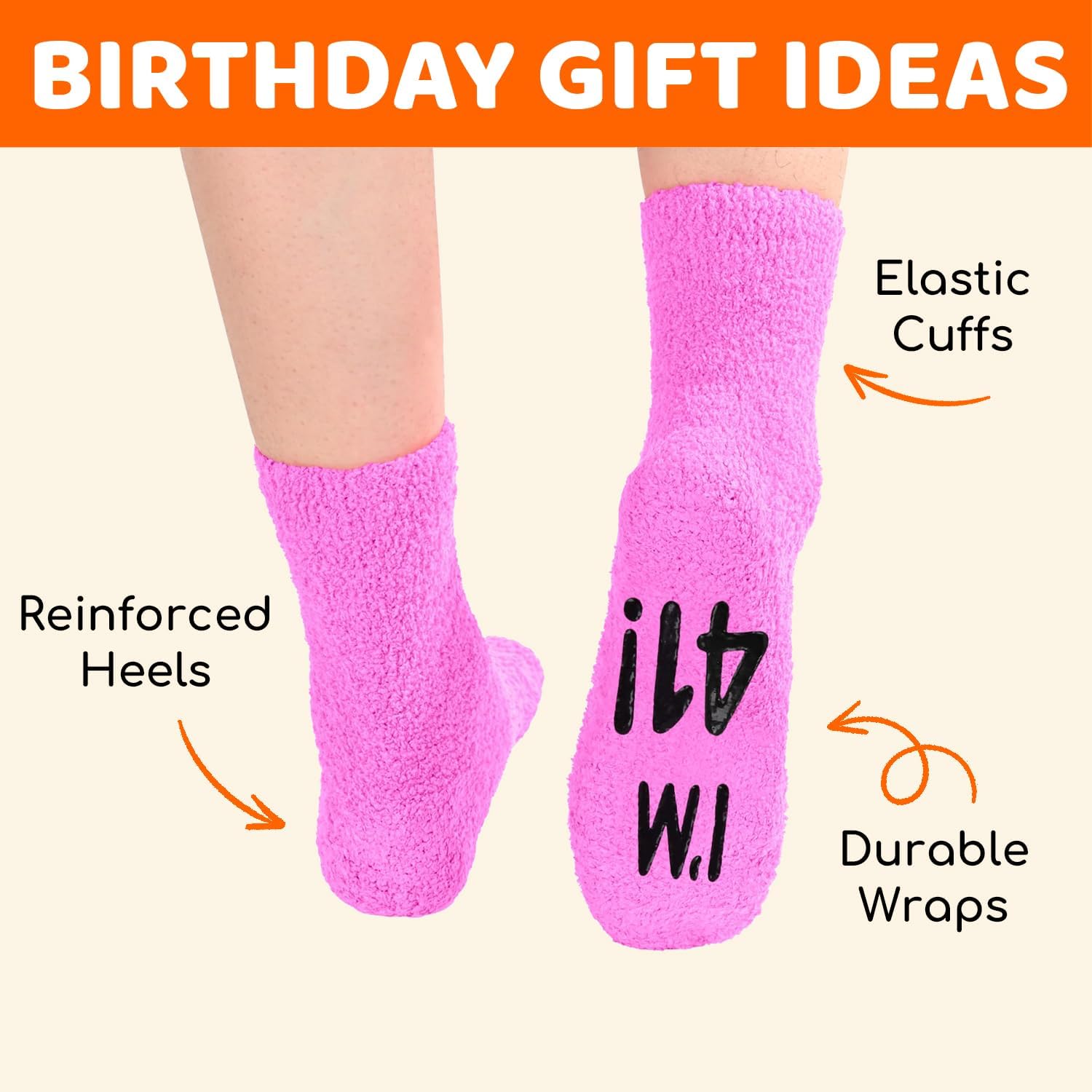 HAPPYPOP Birthday Gifts for Women - 45 50 Year Old Funny Gift Idea for Her, Female Bday Sock - Image 5