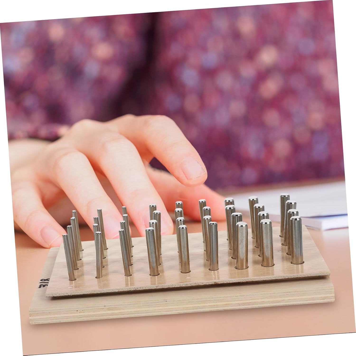 OUNONA Durable Hand Therapy Pegboard for Finger Strengthening Coordination Training for Home Clinical Use
