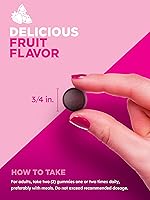 Vista 3 de PINK Gomitas de biotina para mujer, 60 unidades, vitamina para cabello, piel y uñas, sabor a fruta, sin OMG y sin gluten