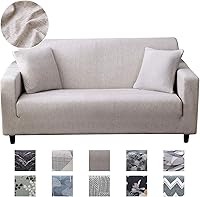 Vista 1 de JOYDREAM Fundas elásticas para sofá de 3 plazas, funda elástica para sofá impresa, funda universal para sofá con 1 funda de almohada, no color sólido