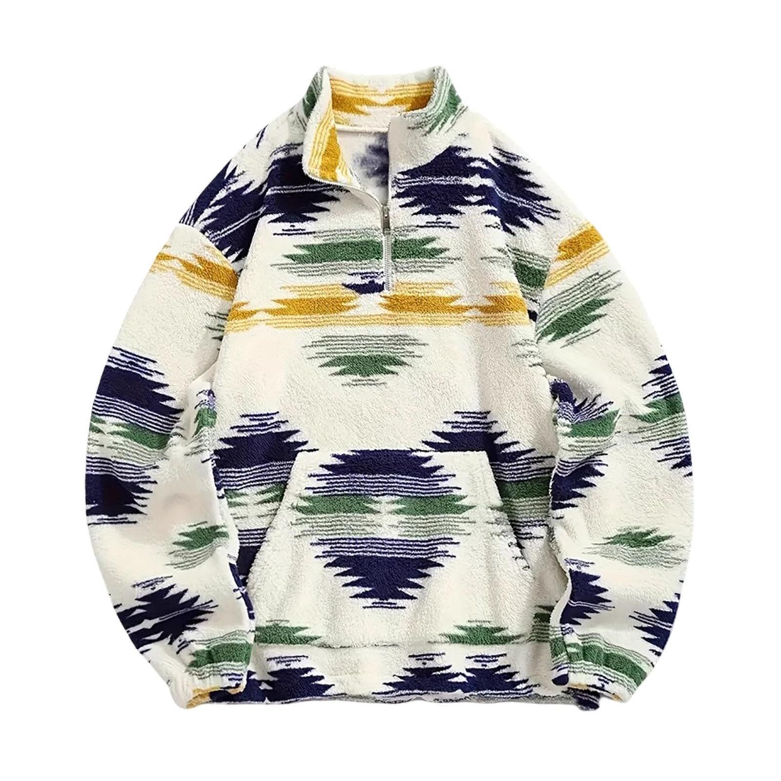 Polaire Homme sans Capuche Sweatshirt avec Poches Fleece Jacket D'extérieur Veste De Randonnée Gilet Travail Zippées Doublure Chaude