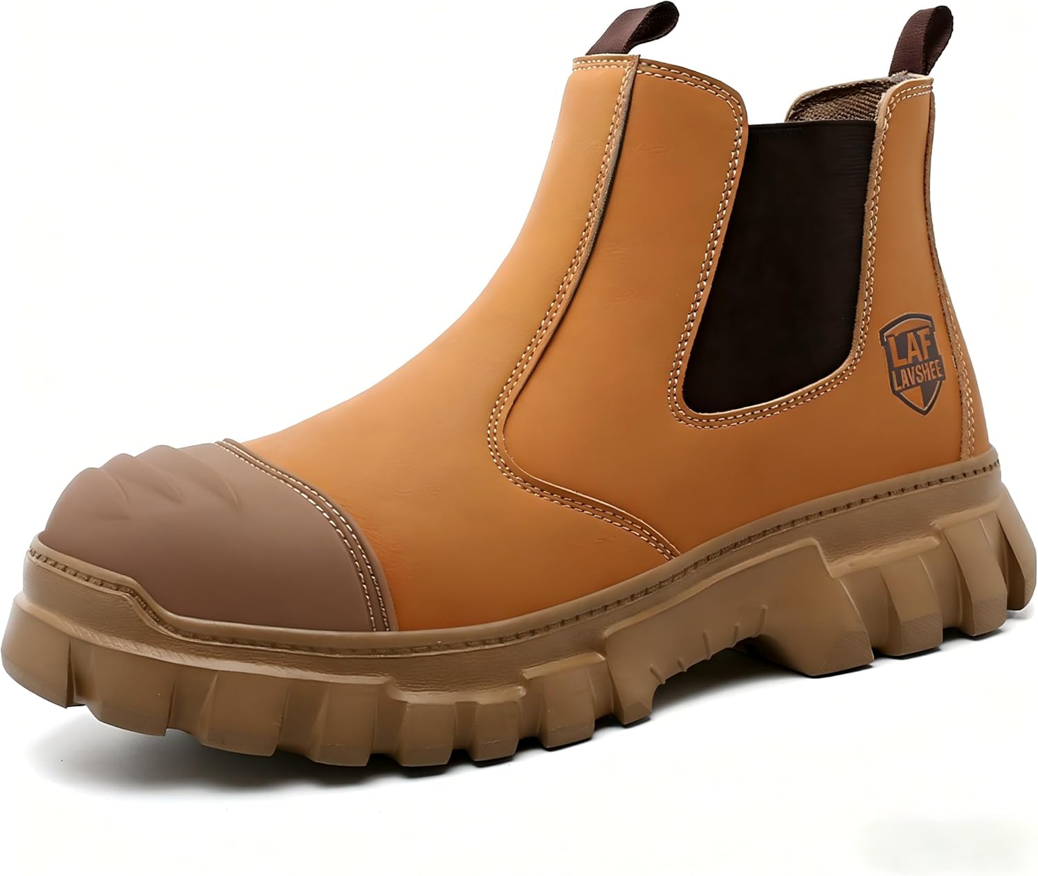 Steel Toe Boots, Work Boots for Men Industrial Construction Shoes, Waterproof, Lightweight, Comfortable, Non-slip Safety Boots
