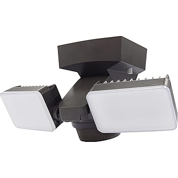 Lm1802bz Led Motion Activated Security Light 1600 Lumens 180 Motion Sensor 70 Detection Range Dual Head Hi Lo Brightness Bright White Illumination Good Neighbor Glare Free Lens Bronze Amazon Com