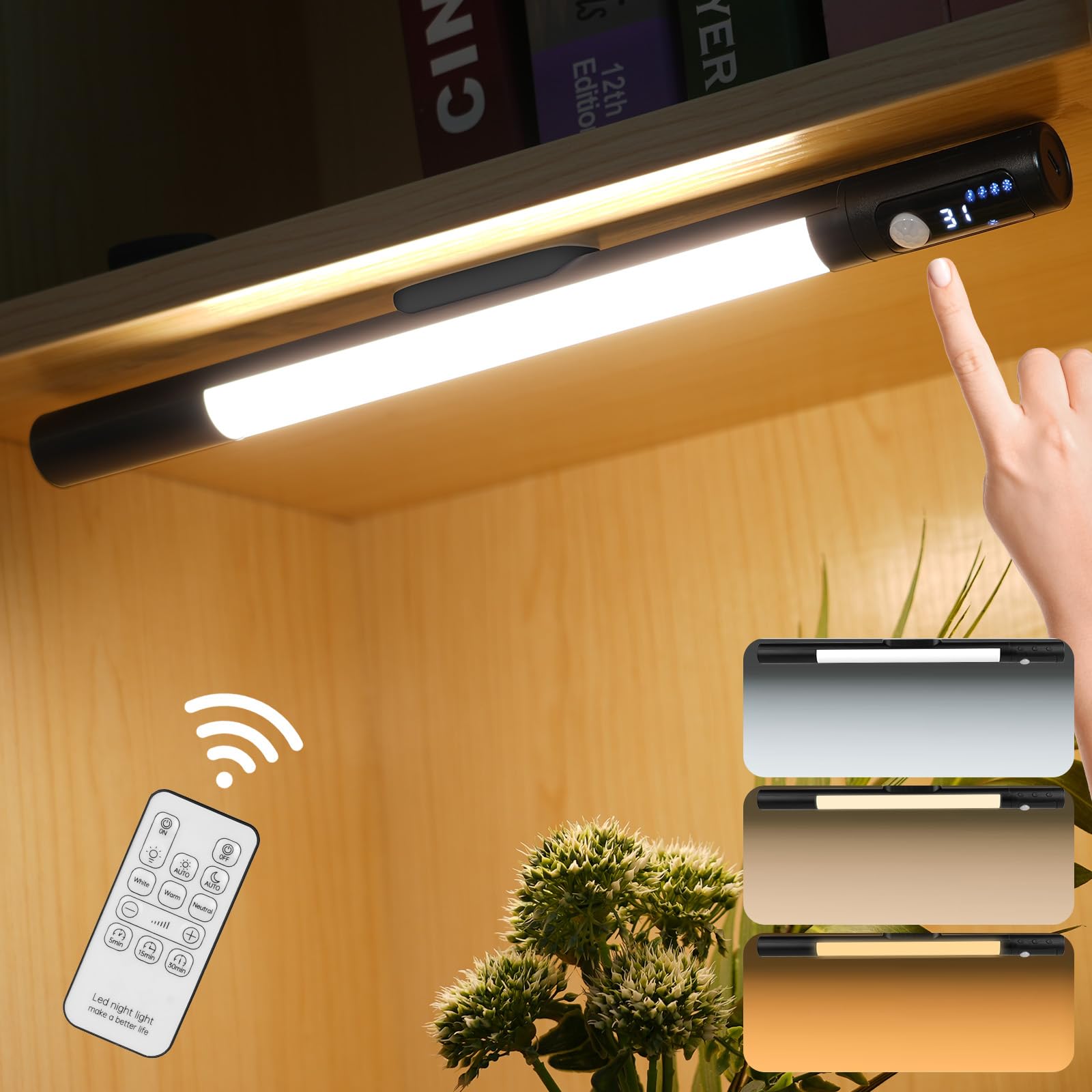 Lampe Murale Sans Fil, Applique Murale Chambre Interieur, Lumiere Chambre, Lampe De Chevet