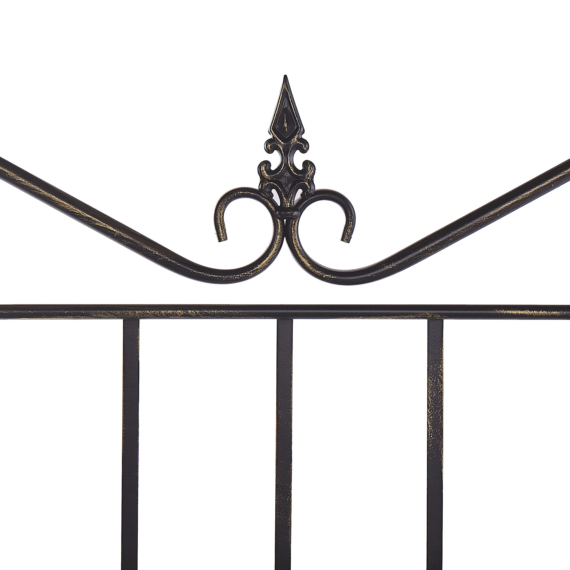 Gartenregal in Schwarz aus Eisen mit 4 Ablageflächen klappbar Pavona