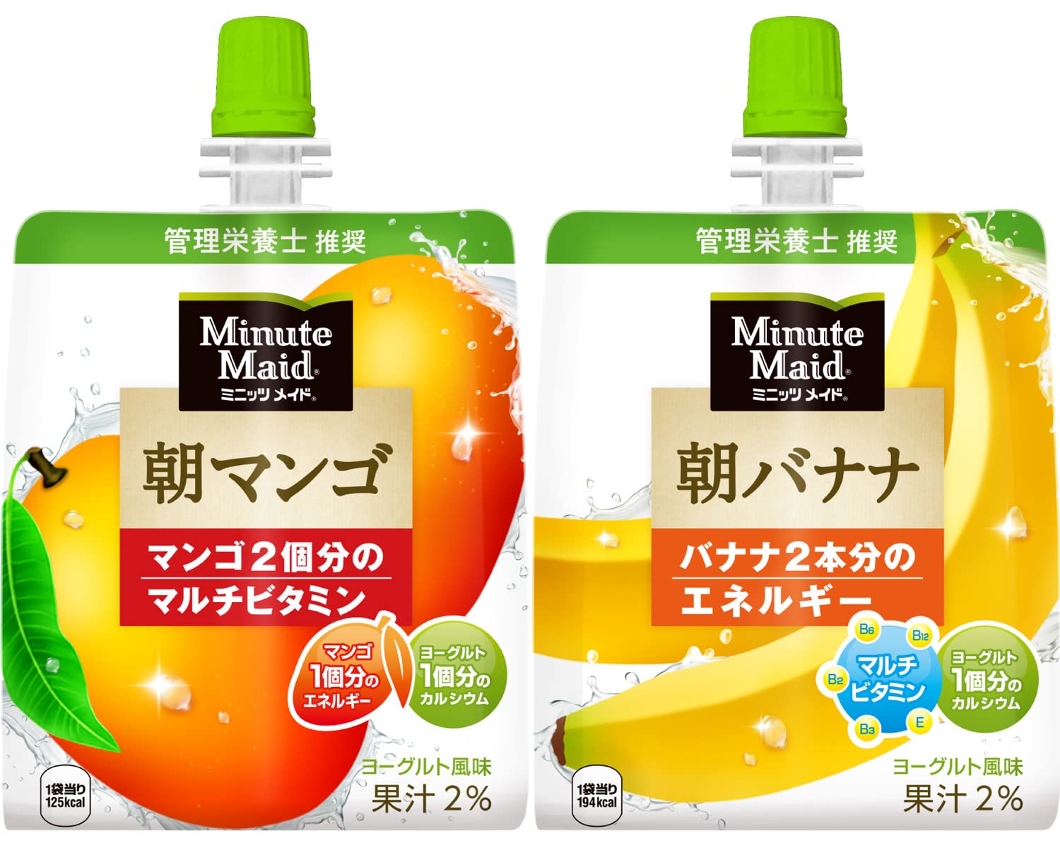 Amazon | ミニッツメイド 朝ゼリー 朝マンゴ ＆ 朝バナナ 24個 