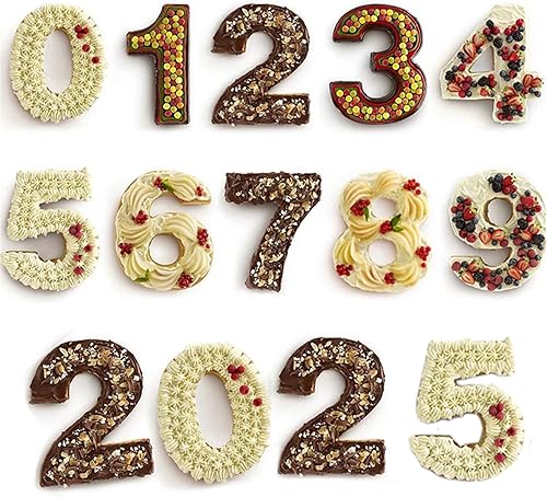 Miniatura 2 de Meajore Molde para pastel de números grandes 3D, letras de silicona para hornear, para cumpleaños, festivales y relaciones, bodas, aniversarios,