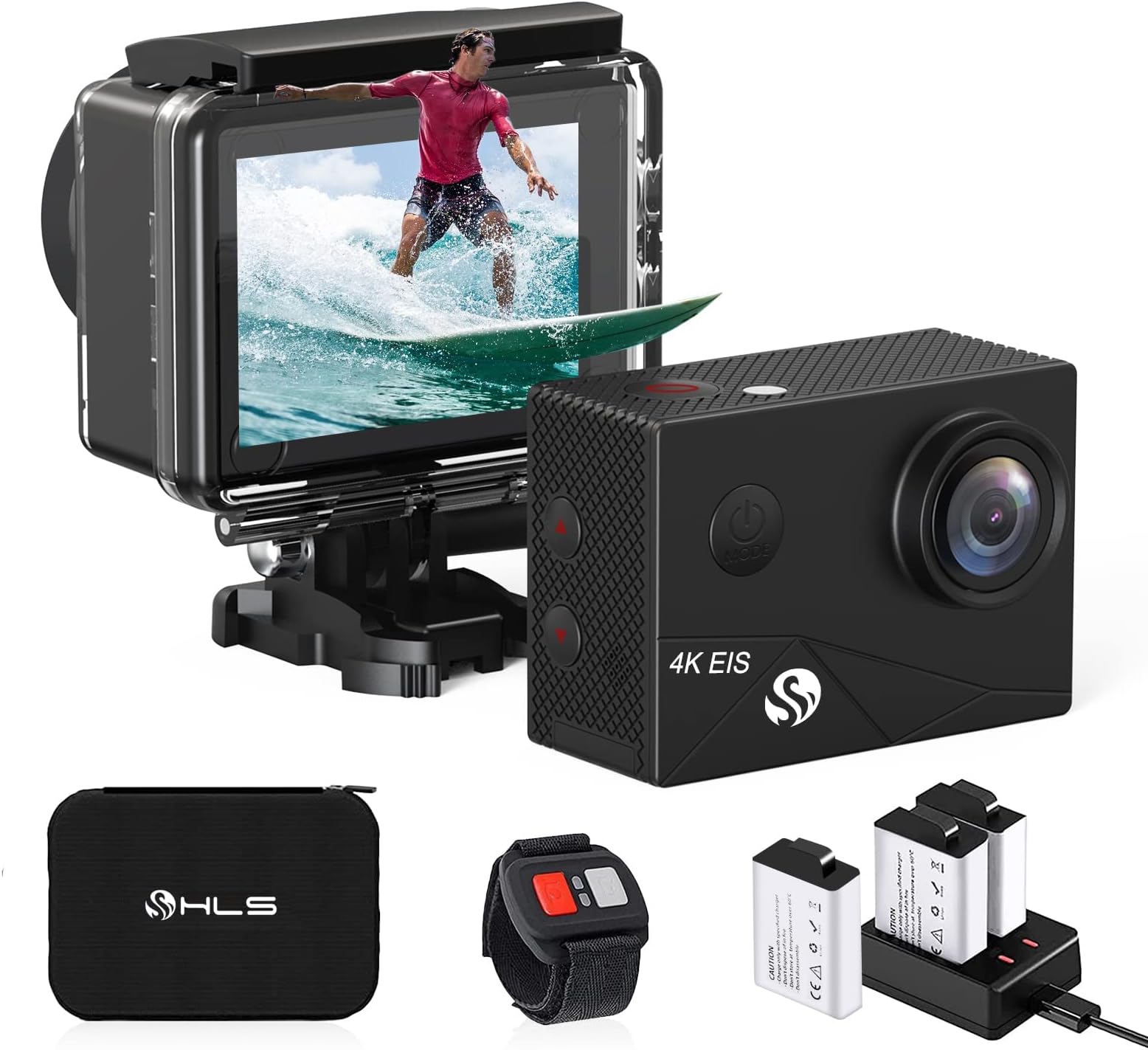 Jadfezy Action Kamera 1080P Mit 32GB Karte - Wasserdichte Sportkamera Für Abenteuer