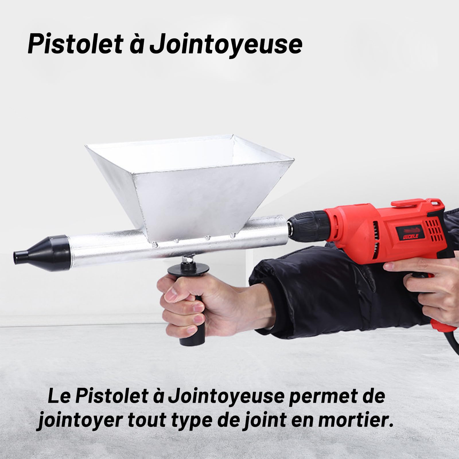 Pistolet à Jointoyeuse portable, équipé de quatre buses amovibles de spécifications différentes, sans perceuse électrique, utilisé pour le jointoiement des murs et des sols