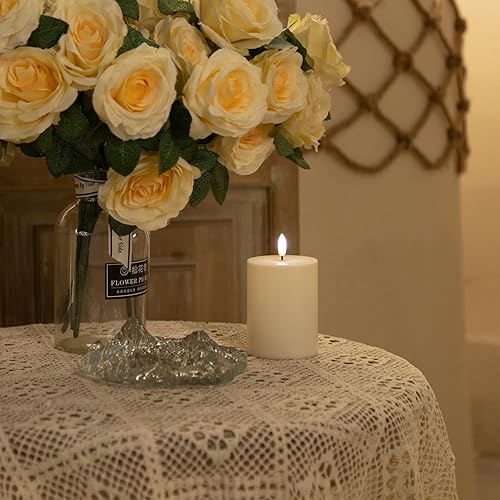 Miniatura 9 de ANGELLOONG Velas sin llama para exteriores con temporizador, impermeables, funcionan con pilas con llama parpadeante, juego de 2 velas LED