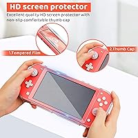 Vista 5 de HYPERCASE Carrying Case for Nintendo Switch Lite, Pink Protective Hard Portable Travel Pouch Case for Switch Accessories with 8 Game Cartridges, TPU