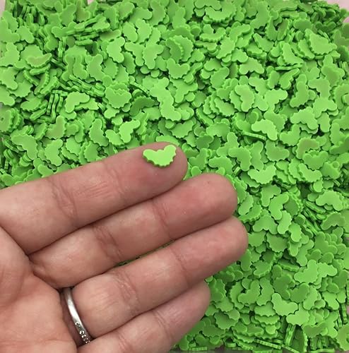 Bat Halloween Faux Spooky Polymer Clay Sprinkles YUN Fake Decoden Funfetti Jimmies verde ácido grande N159 bolsa de 106oz