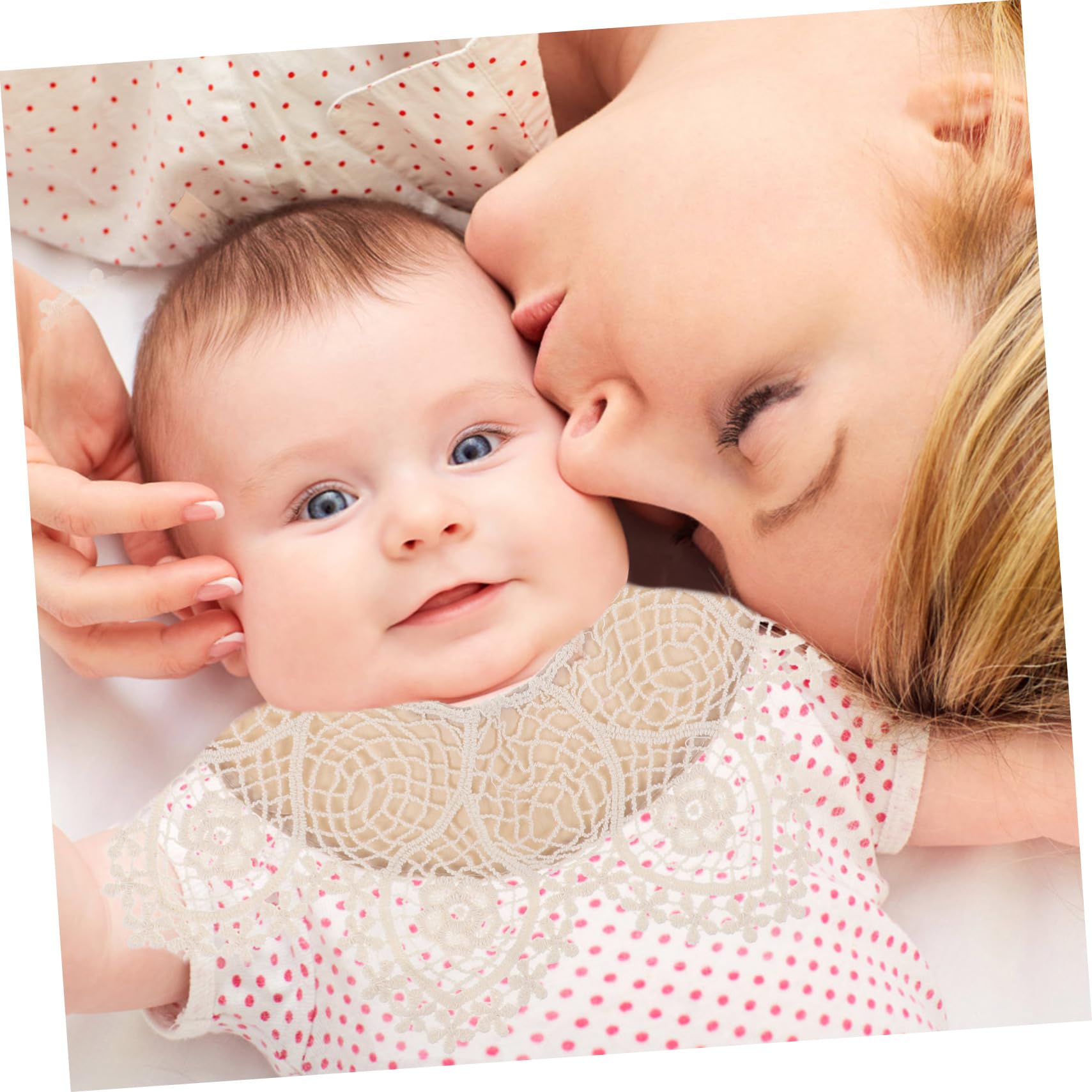 Toyvian Baberos Absorbentes de Algodón Encaje para Ñiño Niña, Paquete 1 4 5, Toallas de Saliva Suaves y Transpirables para Dentición y Babeo, Ropa para Lavar Saliva, Protección Adecuado
