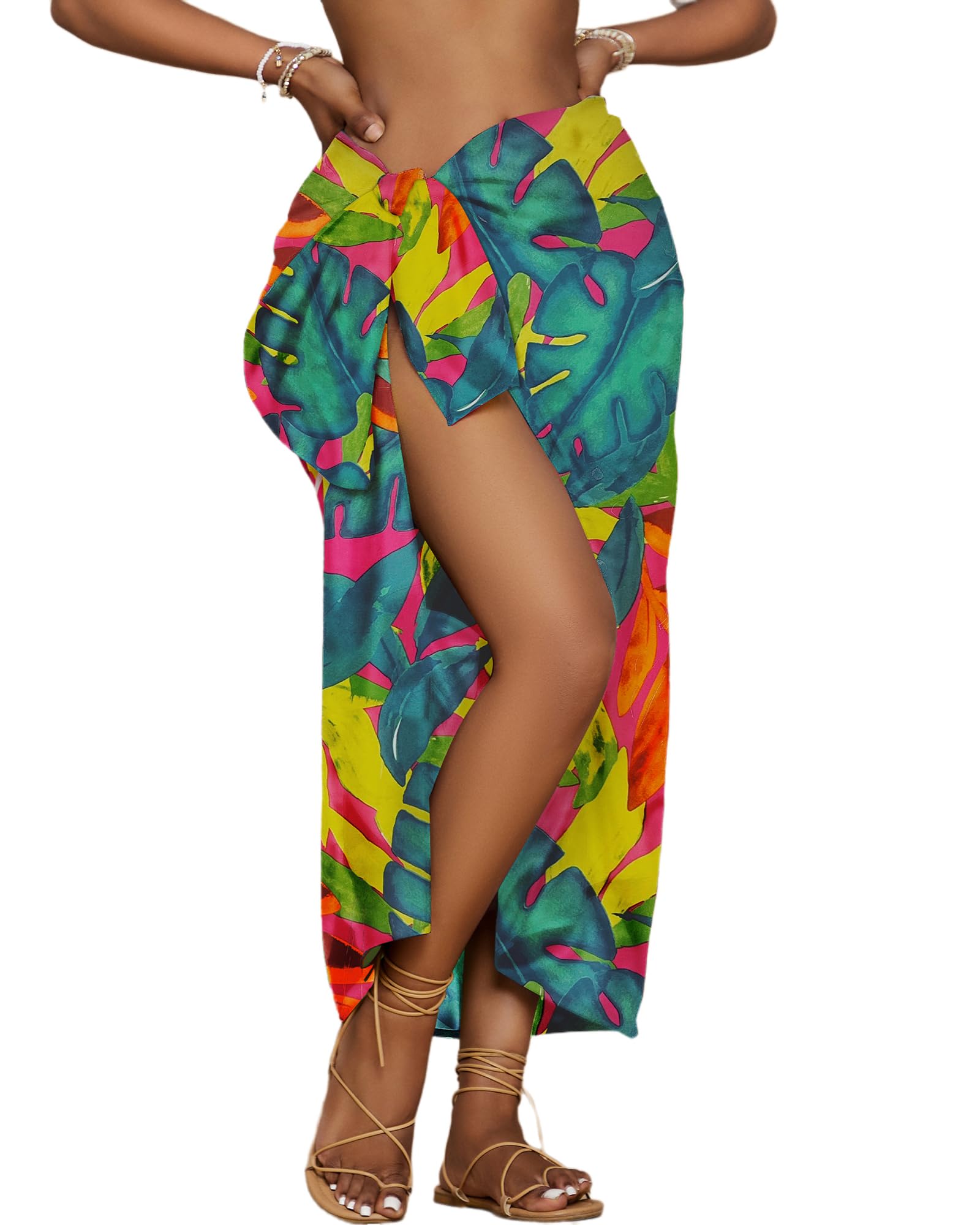 Women Sarong Swimsuit Coverups Long Pareo Bikini Wraps Skirt Beach Bathing Suit Cover Up