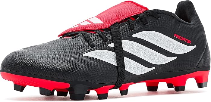 Бутсы adidas Predator Club Fold-Over Tongue Firm Ground/Multi Ground Soccer Cleats, цвет: Чёрный — фото 1