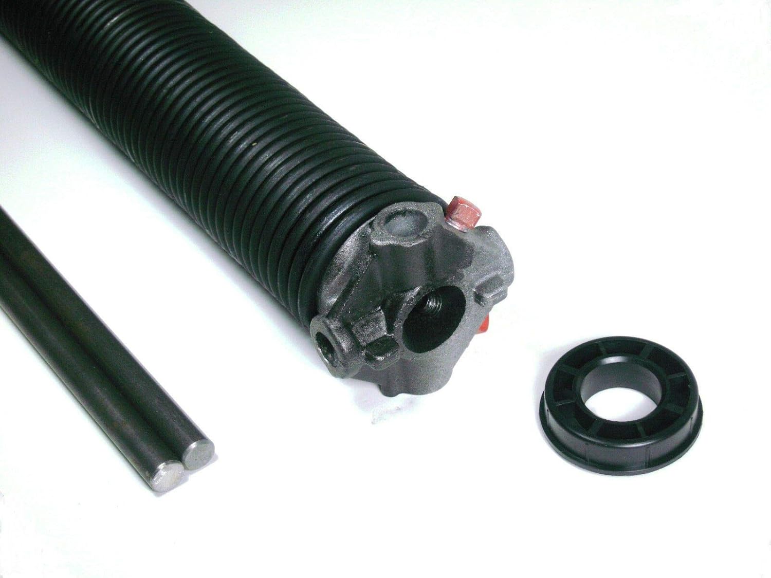 Garage Door Torsion Spring Single LW .225 x 2 ID x 26 - with Winding Bars (Center Nylon Bushing)