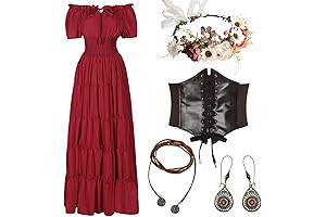 5 Pcs Renaissance Fair Costume Medieval Costume Dress