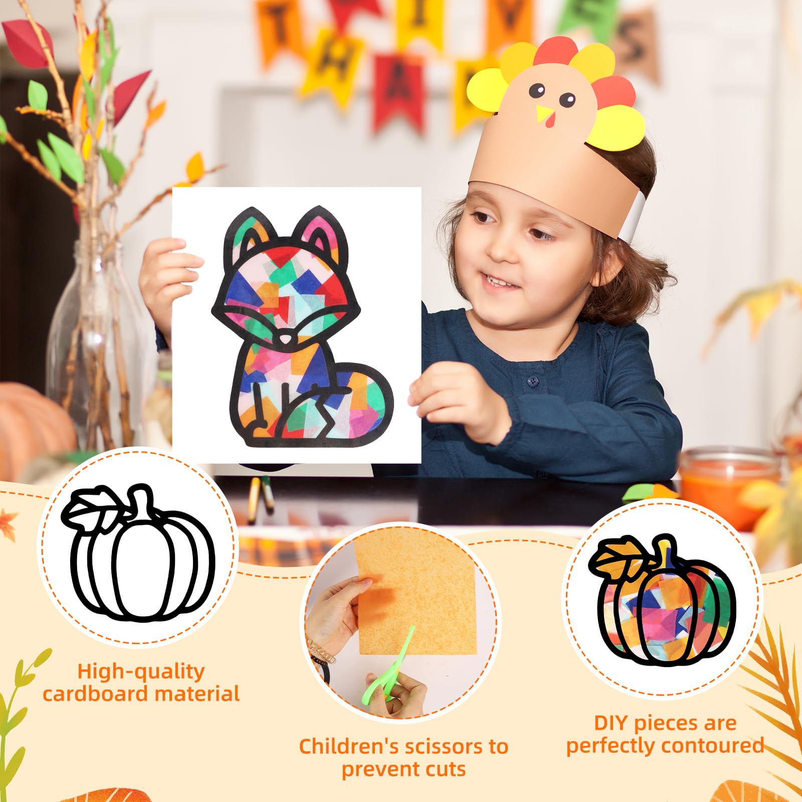 Dreamtop Lavoretti Autunnali Per Bambini, 12 Pcs Kit Lavoretti Autunnali 562152