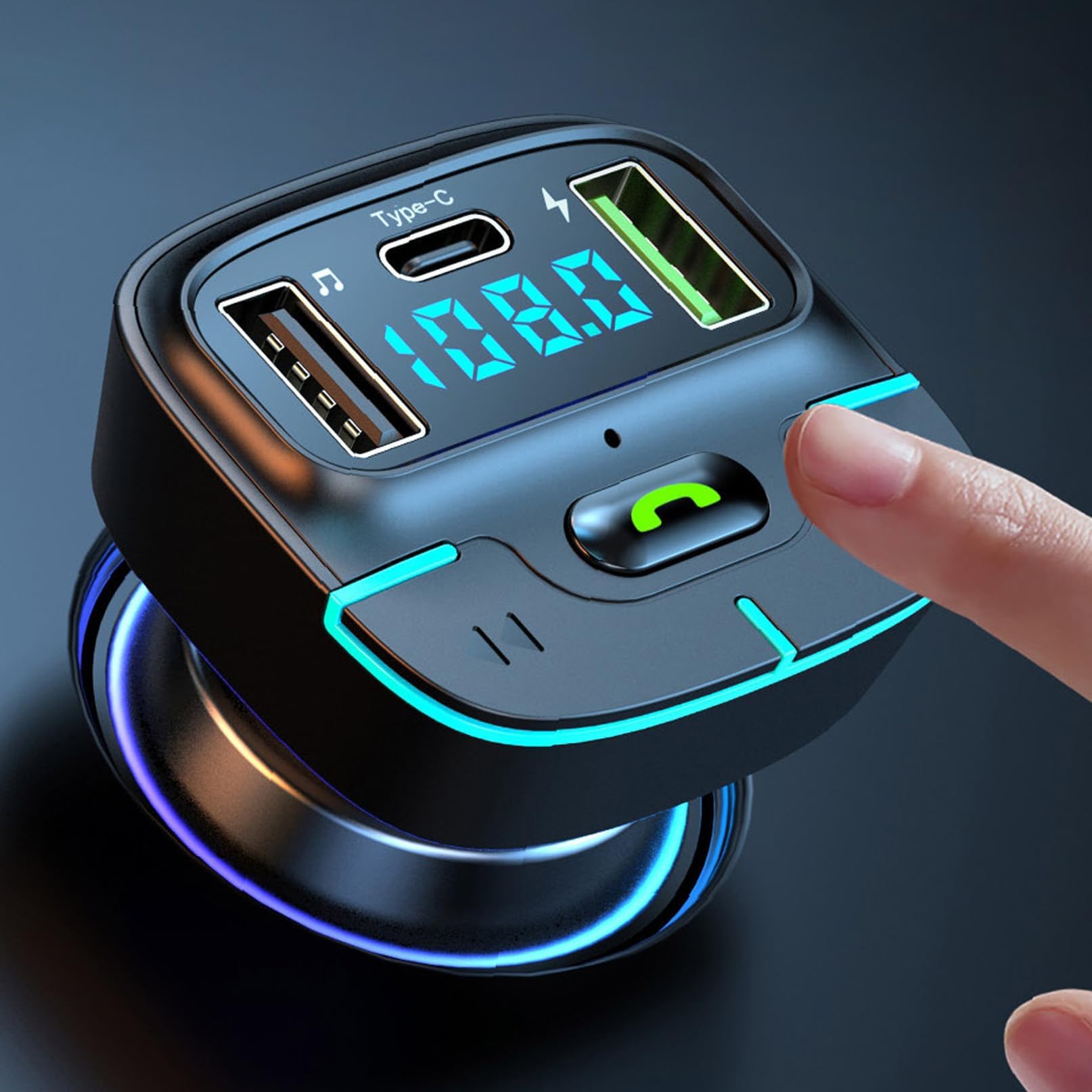 Trasmettitore FM Bluetooth Auto LENCENT - Doppia USB, Vivavoce, Caricabatteria Per Auto - Foto 3