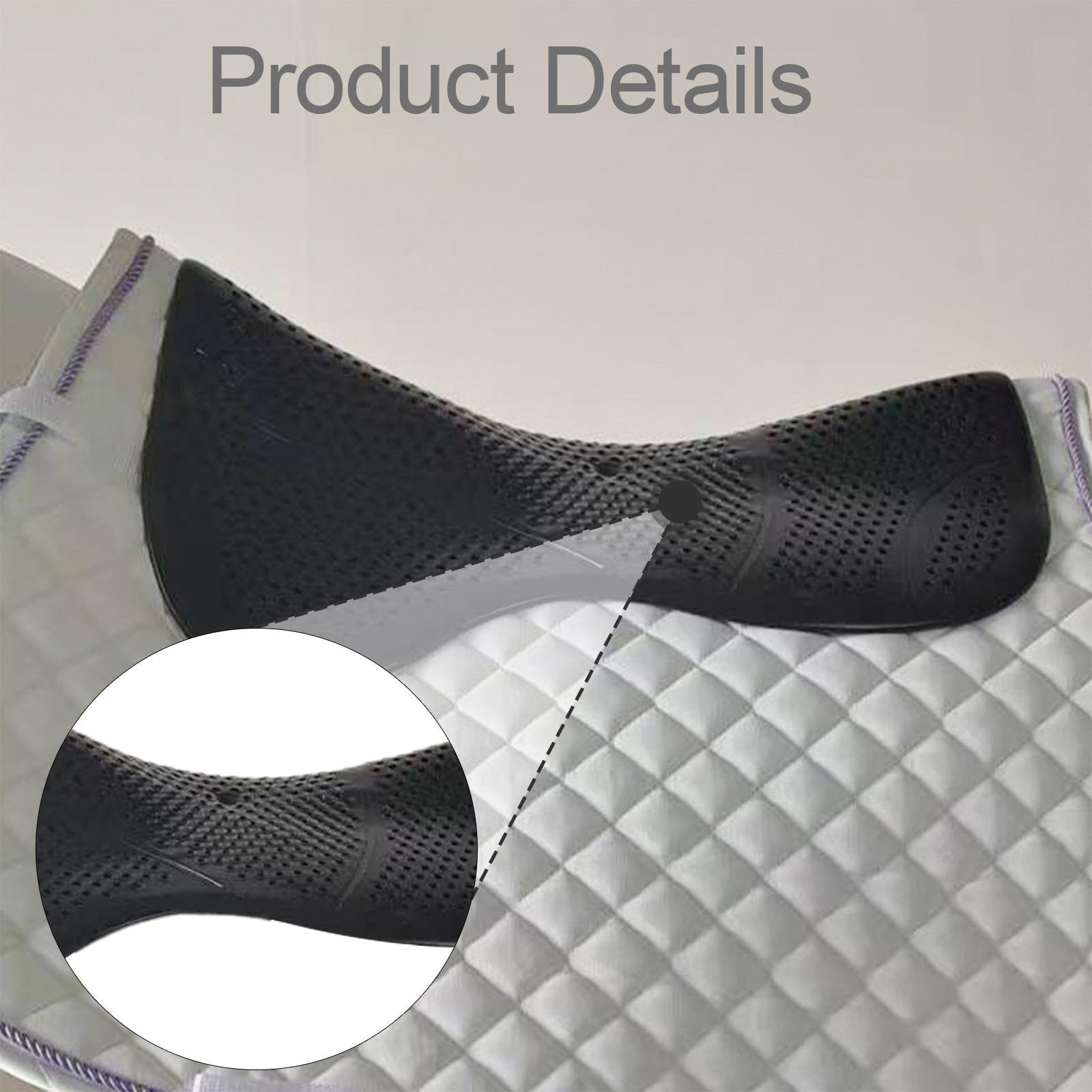 rockible Gel Almohadilla para Montura Equipo de Equitación Acolchado Antideslizante Cojín Absorbente de Impactos Accesorio para Caballos Cómodo Confeccionada