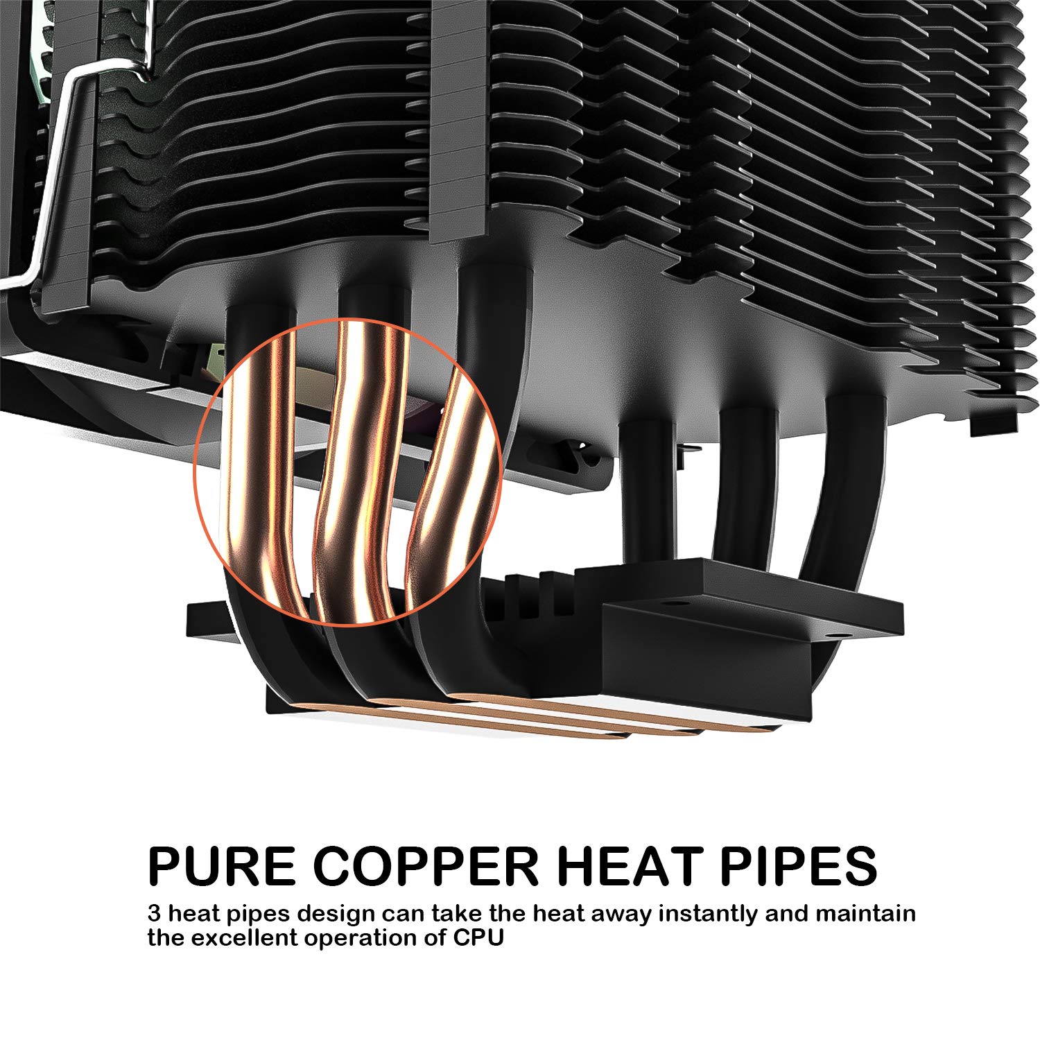 Fans Cooling Electronics Vetroo V3 Black Cpu Cooler With 92mm Cpu Cooling Fan And 3 Direct Contact Cpu Heatsink Pipes 125w Tdp Support Intel I3 I5 I7 Cpu Socket Lga10 775 1366 1150 1151 1155 1156 Amd Cpu