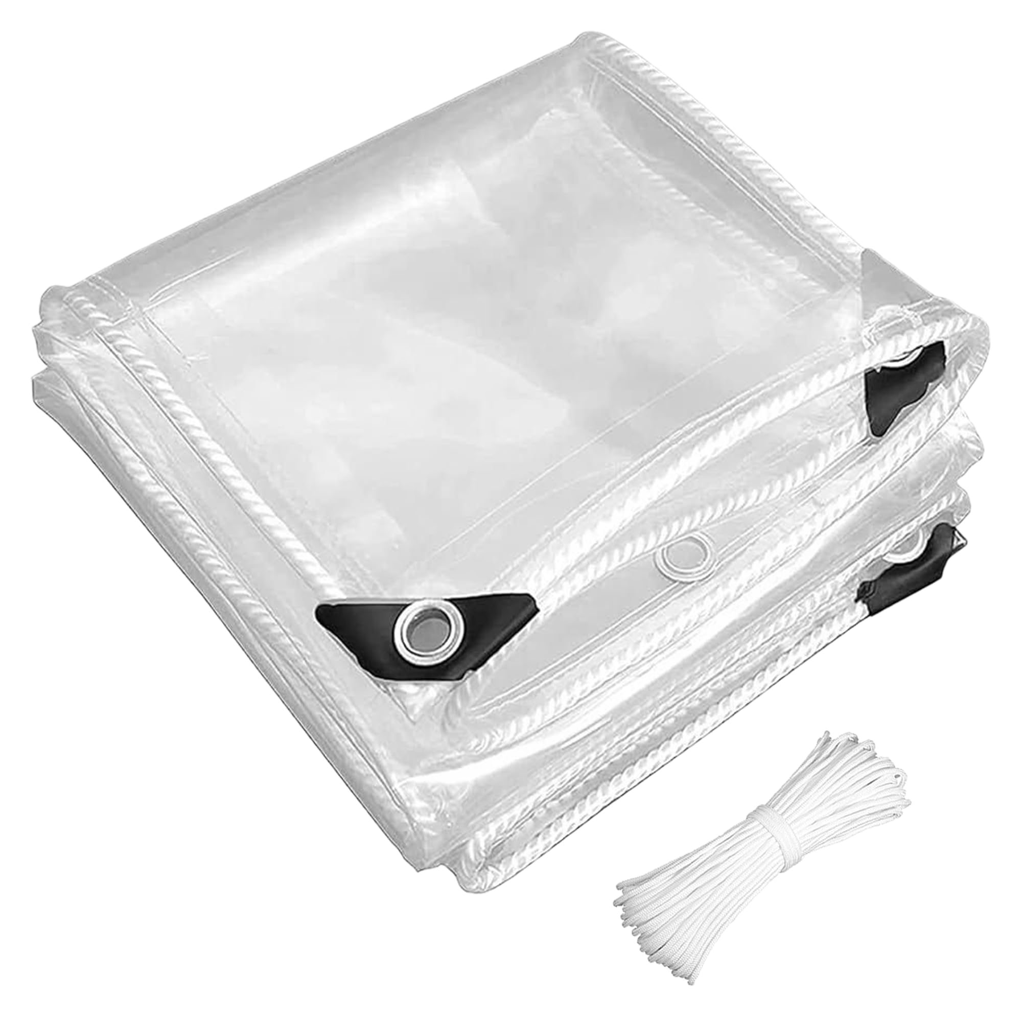 Lona de protección impermeable con toldo reforzado transparente para jardín