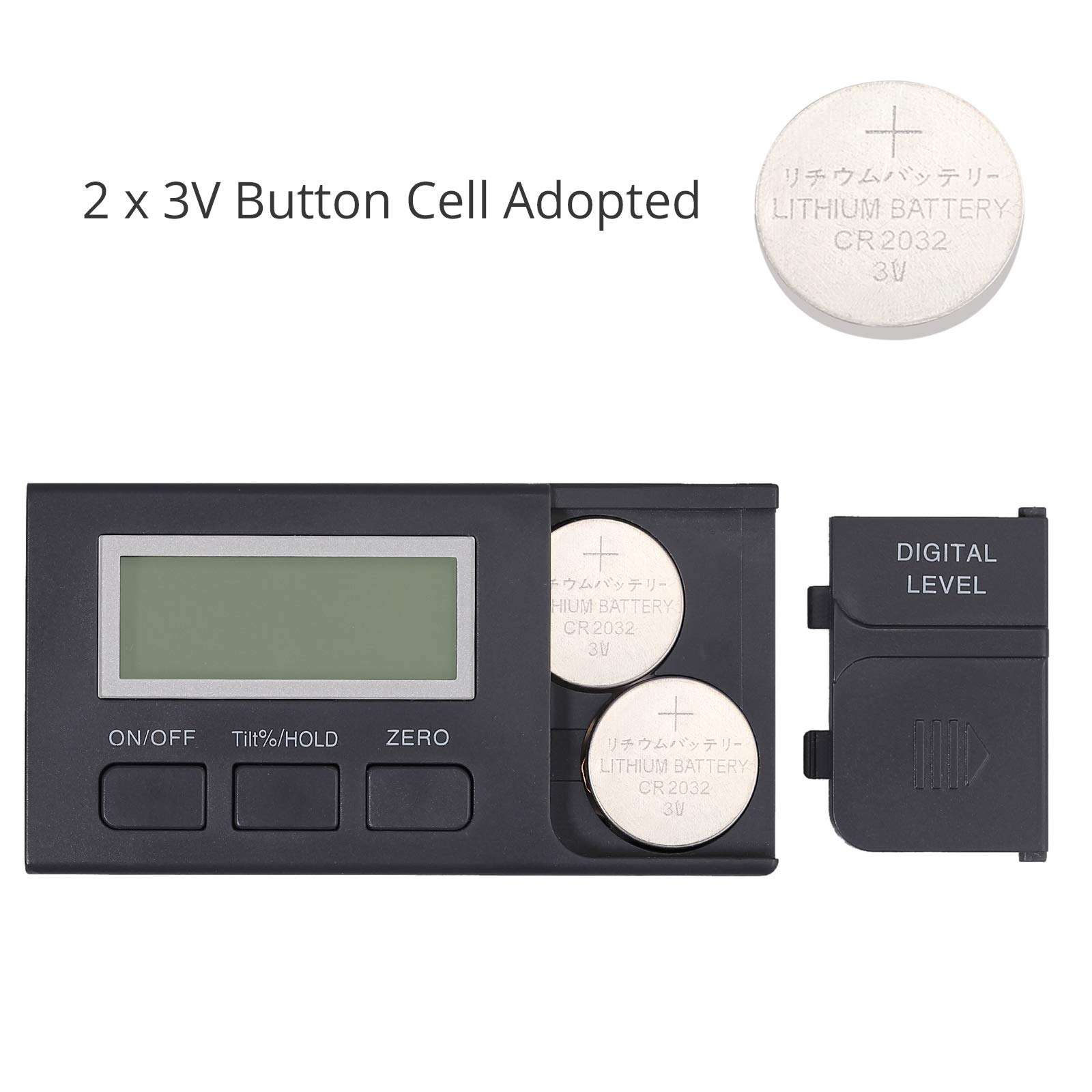 AUTOUTLET Inclinomètre Mini Rapporteur d'Angle Numérique Magnétique pour scie à Onglets 4 x 90 ° Rapporteur Menuiserie pour la Table la Meuleuse et la Perceuse