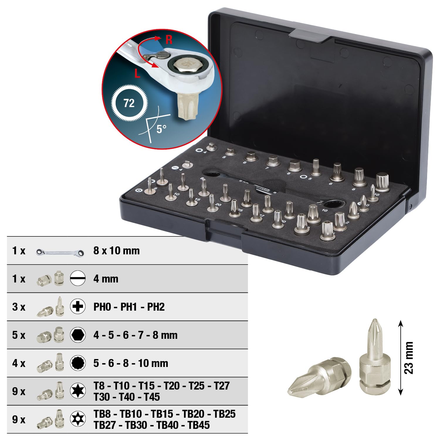KS Tools 503.4670 Micro Bit-Satz, 32-tlg.