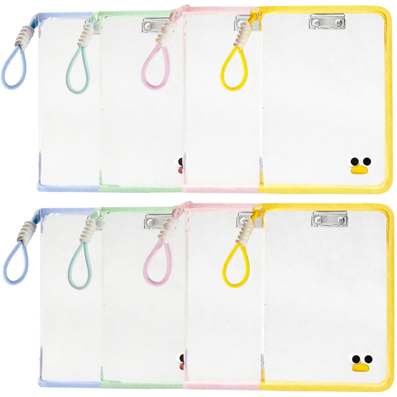 8 buste trasparenti con cerniera, formato A4, 33 x 23,1 x 5,1 cm, con 8 colori, impermeabili, per scuola, ufficio, casa