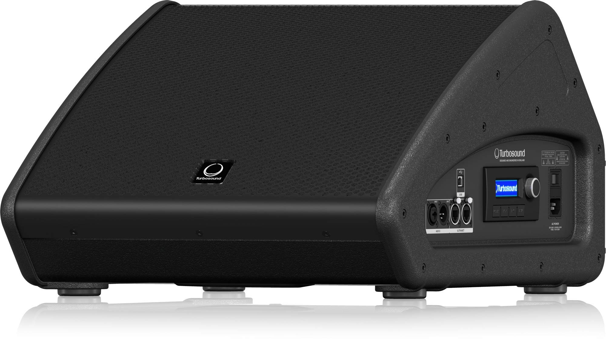 Turbosound FLASHLINE MONITORS TFX122M-AN Monitor de escenario coaxial de 1100 vatios, 2 vías y 12" con tecnología Klark Teknik DSP y ULTRANET