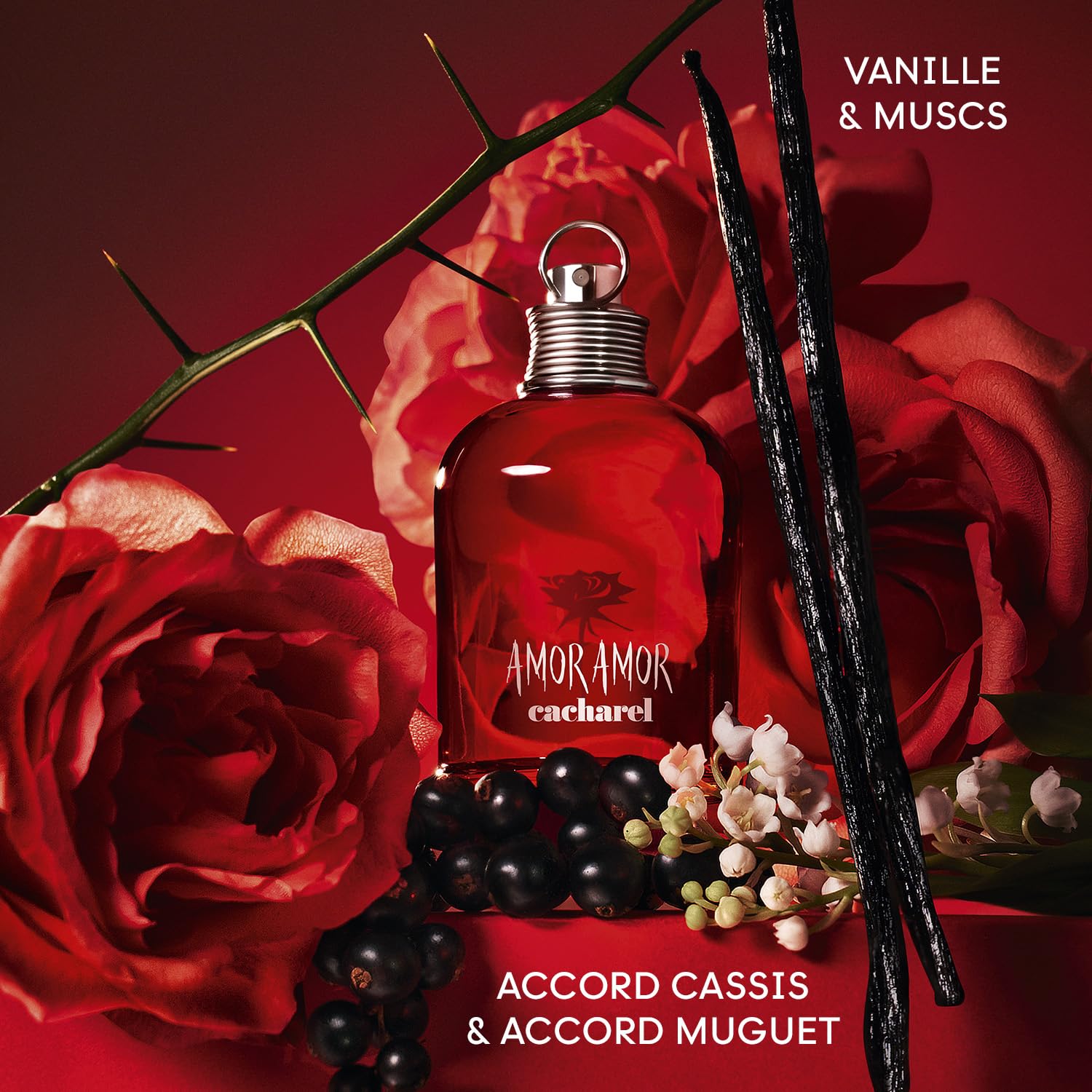 Cacharel - Amor Amor - Eau De Toilette + Eau Déodorante en Spray - Parfum Sensuel, Doux et Romantique pour Femme - Une Fragrance Florale, Fruitée et Ambrée - Parfum de Luxe pour Femme - Lot de 2