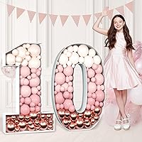 Vista 17 de imprsv Números de mosaico de 3 pies para globos, número de marquesina, marco de número de mosaico, globo de letrero 5 para decoraciones de fiesta