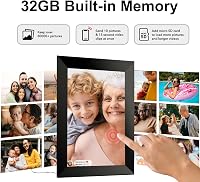 VESWWE 10,1" WiFi Digitális Képkeret - 32GB, Érintőképernyős, 1280x800 IPS, Automatikus Forgatás, Fotó és Videó Megosztás Okostelefonról 5