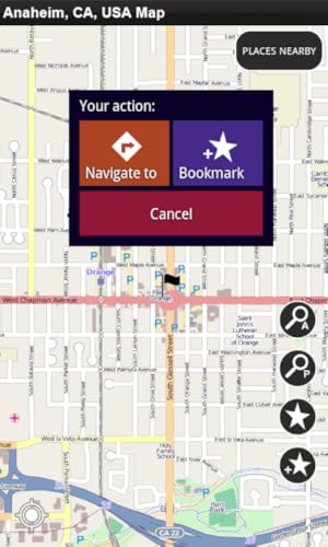 Anaheim, CA, EUA - Desligado Mapa