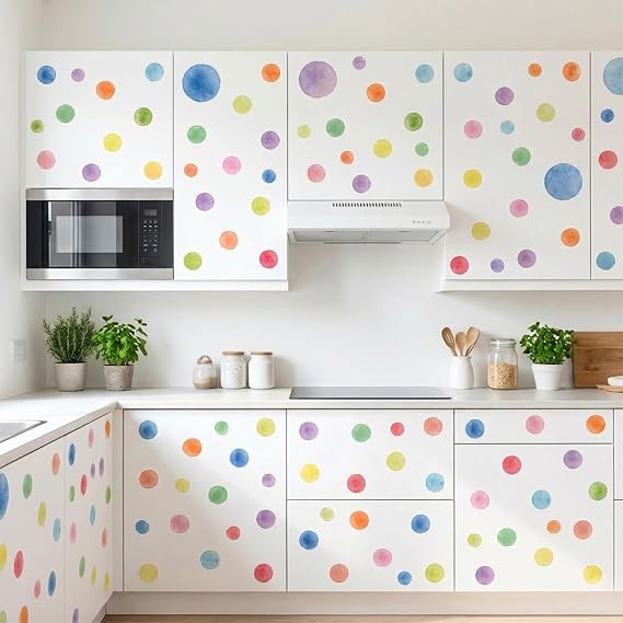 4PCS Circle Stencils for Drawing, Reusable Polka Dot Painting Stencils