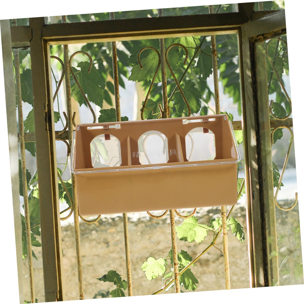 2 Piezas Comedero para Pájaros Colgante de Plástico Duradero Resistente al Fácil de Instalar Jaulas para Alimentación de y Aves Pequeñas