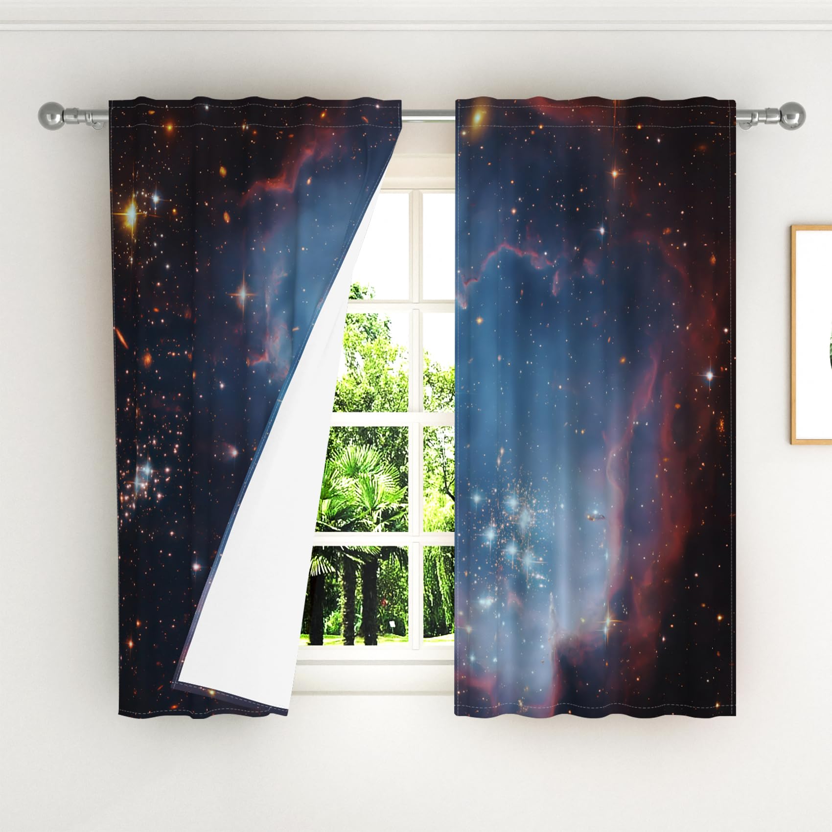 Kzzfqxb 140x229cm Rod Pocket Curtains 2 Panels - Image 2