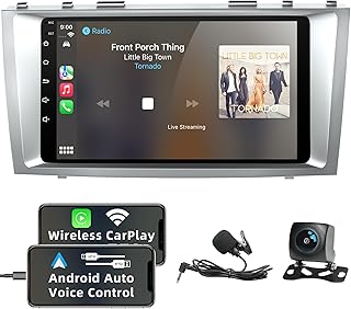 Android 12 Car Radio for Camry 2006-2011, 9 Inch Head Unit Car Stereo with IPS HD Touch Screen, Wireless CarPlay, Android Auto, GPS, WiFi, Backup Camera, SWC, Bluetooth 5.2, 2+32GB Toyota Camry Radio