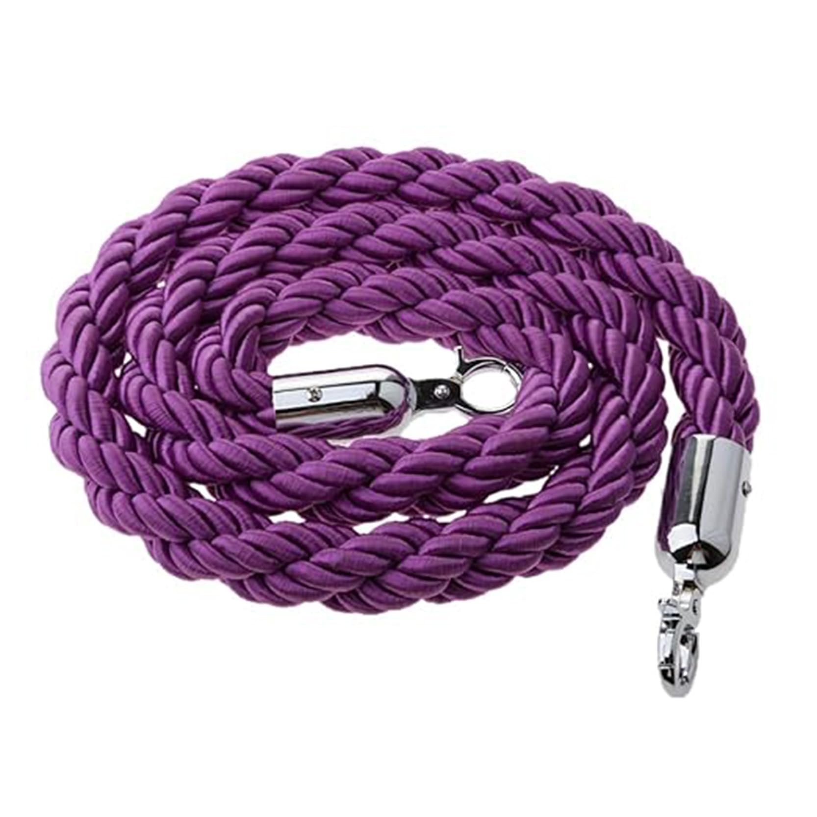 GAROEN Twisted Post Rope with Hooks for Crowd Control at Events and Theaters (7ft/215cm)