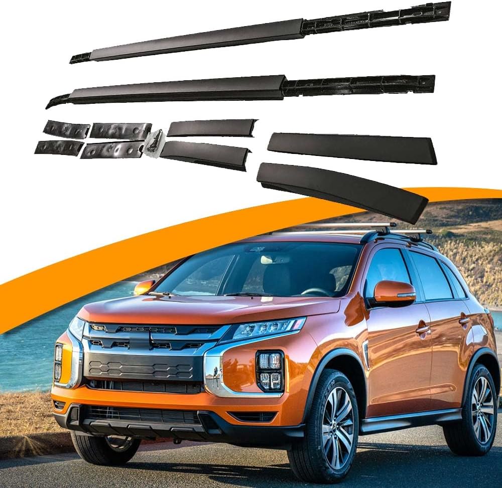 Top Rails Roof Rack Cross Bar Cargo Carrier Fit for Mitsubishi Outlander 2022 2023 2024,for Mitsubishi Outlander 2022-2024 Roof Rack Side Rails Black, Silver