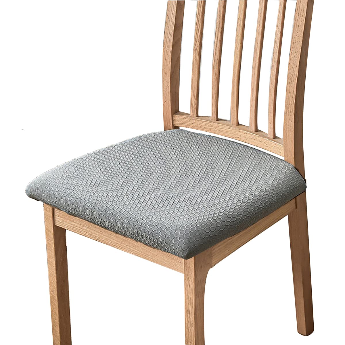 Housse de chaise lavable et amovible en jacquard gris extensible pour une protection lot de 2