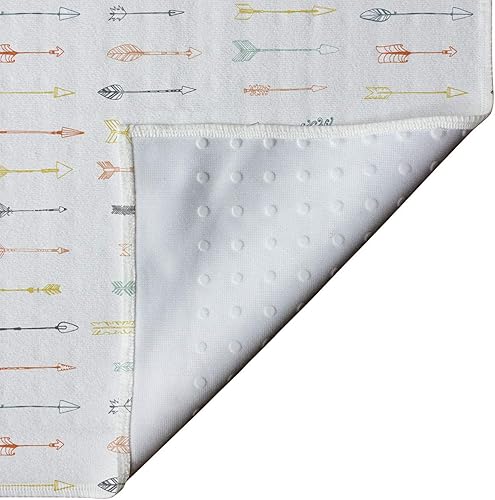 Miniatura 4 de Lunarable Arrow - Toalla de esterilla de yoga, diseño de flechas dibujadas a mano, colorido patrimonio tribal de la cultura, antideslizante,