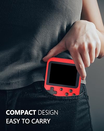 Miniatura 4 de Hikonia Consola de juegos portátil, consola de videojuegos retro portátil con 500 juegos clásicos, pantalla de 3.0 pulgadas, batería recargable de