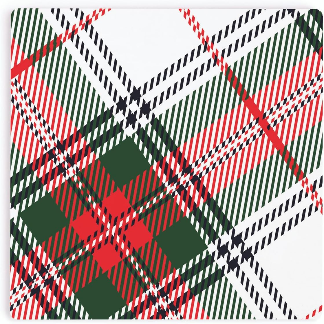 Cream Red & Green Plaid