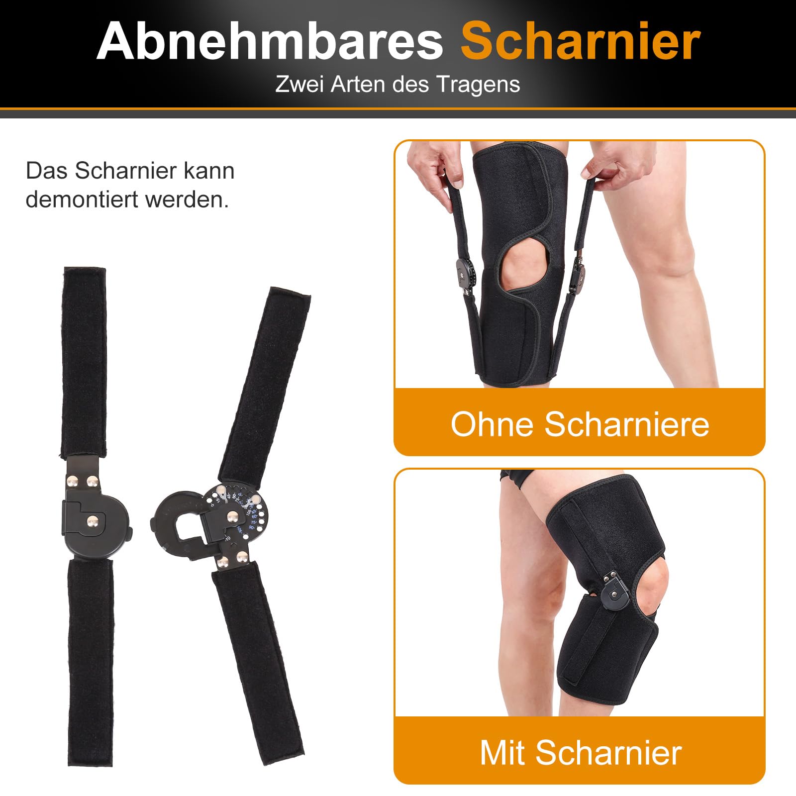 Rodillera de rodilla ajustable estabilización ROM postoperatoria férula de rodilla férula de rodilla con estabilización articular estabilizadores de piernas para desgarros de menisco (M)