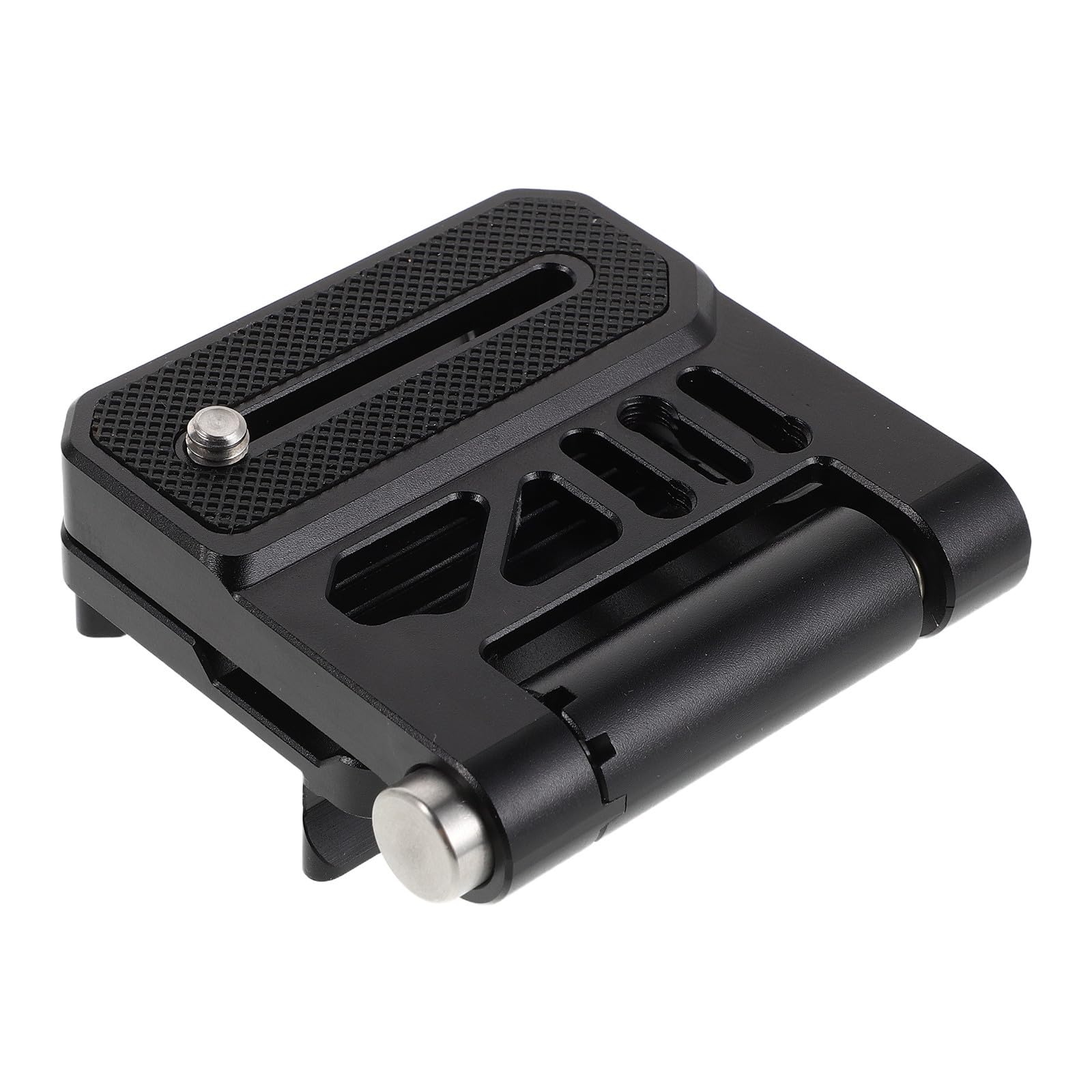 Toddmomy Soporte en L para Cámara, Placa de Liberación Rápida, Soporte de Montaje para Cámara Réflex Digital, Aleación de Aluminio, Plegable, Negro, Tornillo de 1/4'', Fotografía y Viaje