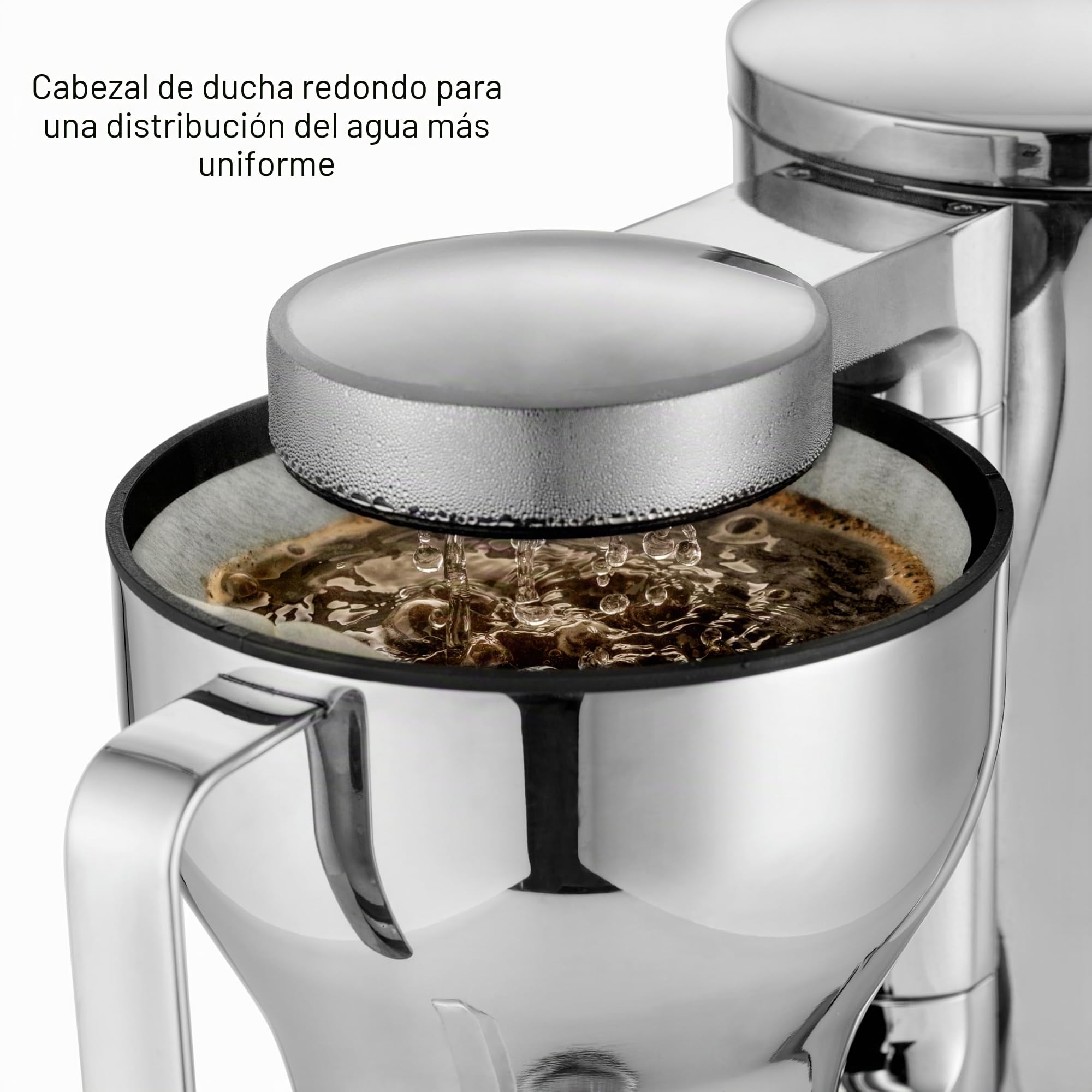 aarke Cafetera de filtro – Cafetera eléctrica, jarra de vidrio, función de mantenimiento de temperatura, capacidad de 10 tazas, 250 ml - 1.25L, diseño moderno, preparador de café para café de filtro