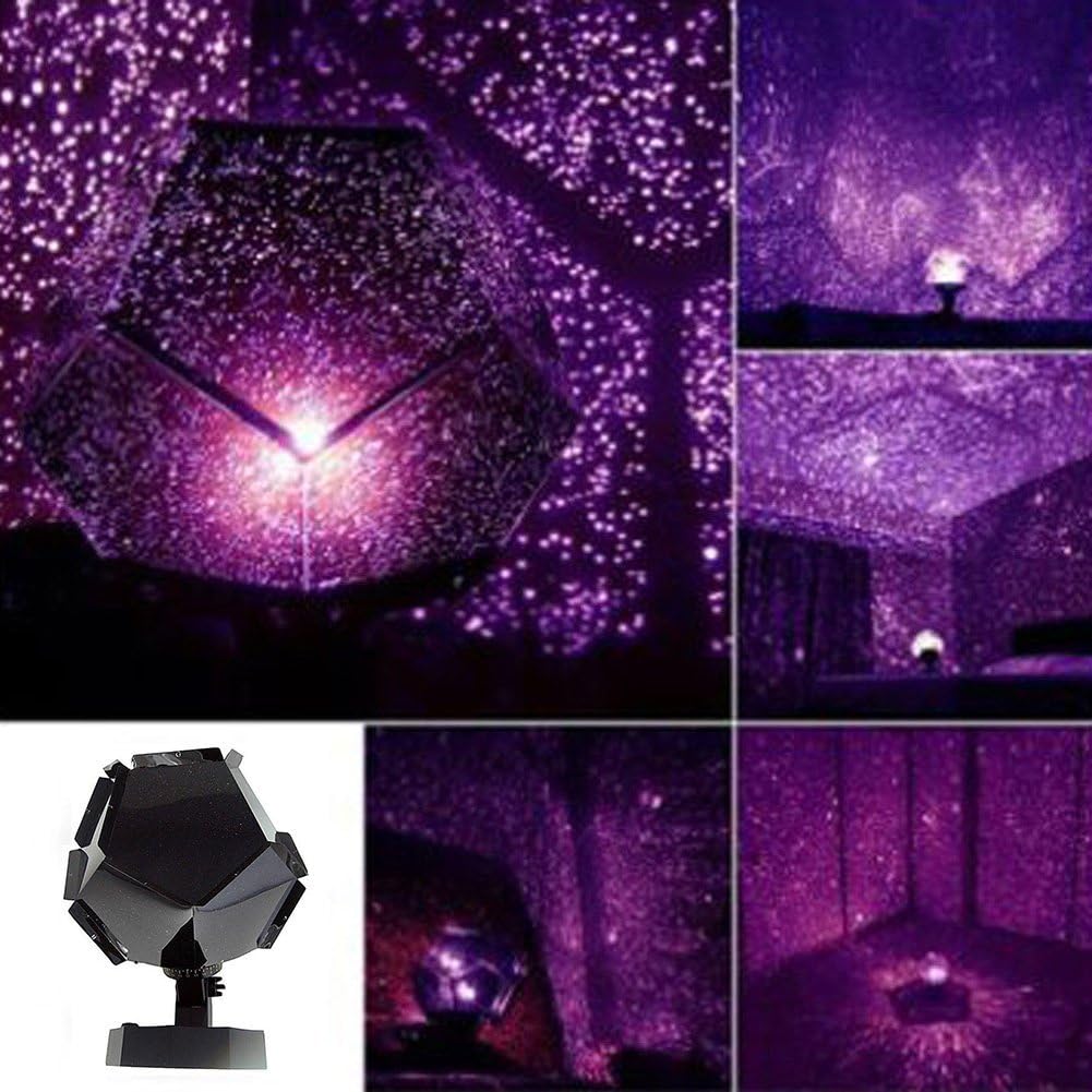 HilMe Projector Star Light, Fantasy Sky Map Night Lamp Constellation Galaxy Projection Night Lamp with 360° Rotation, Dodecahedron Star LED Lamp