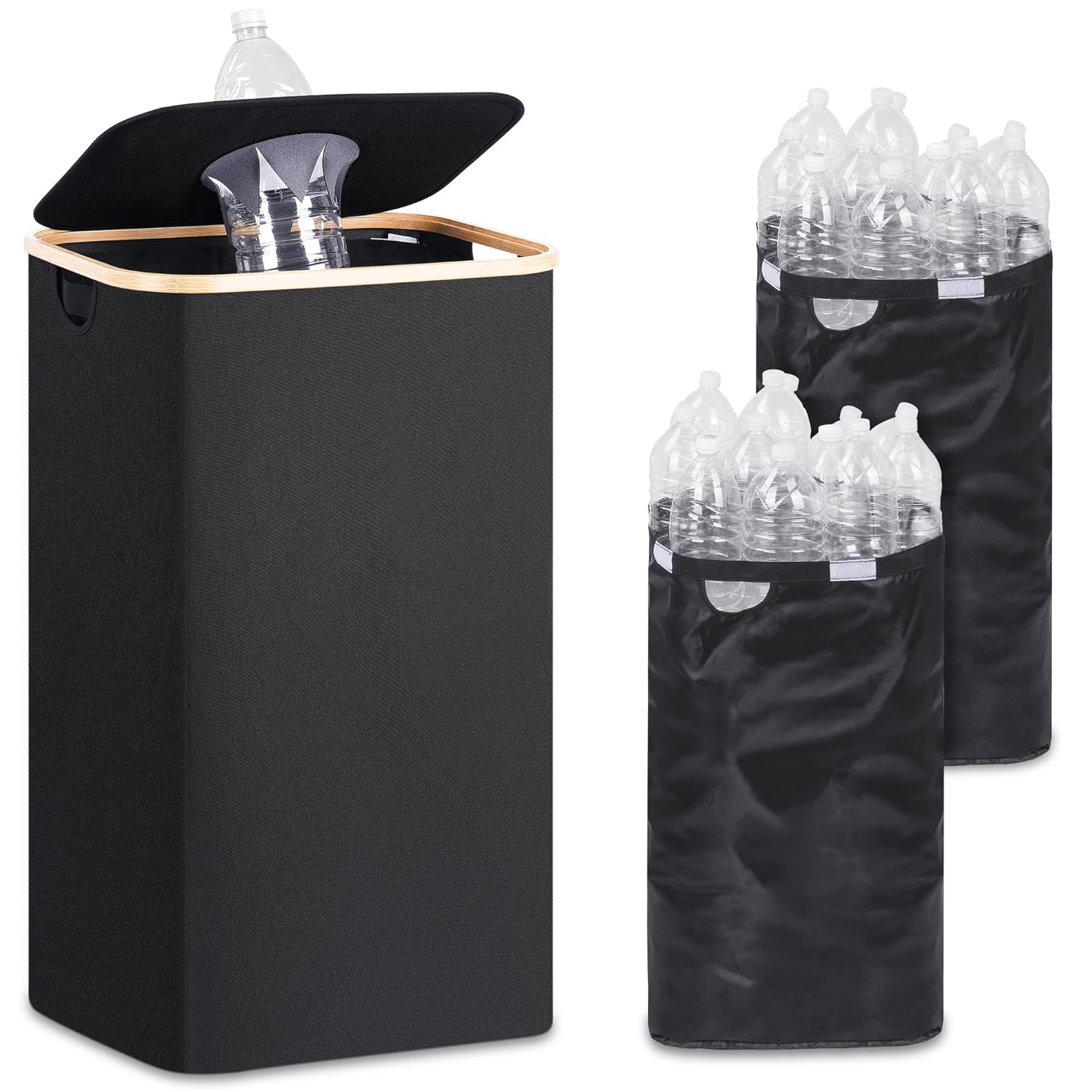 iEGrow 110L Poubelle de Recyclage pour Bouteilles Plastiques avec Deux Sacs